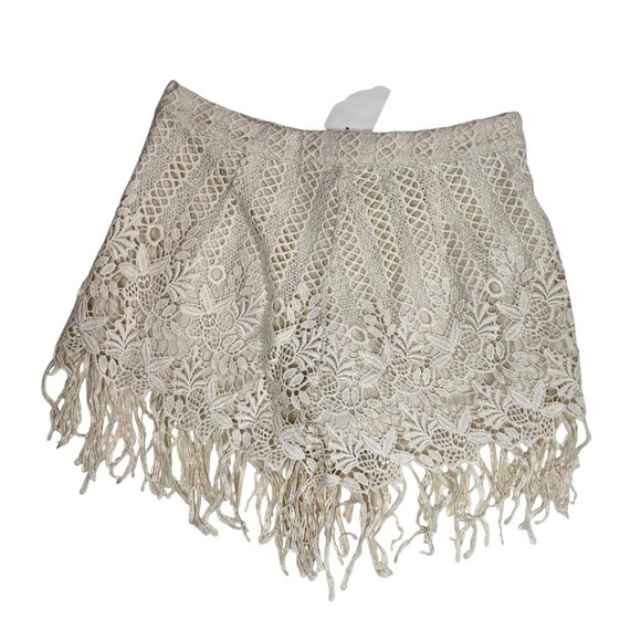 Lunik Crochet Lace Fringe Shorts Size S - Picture 5 of 6